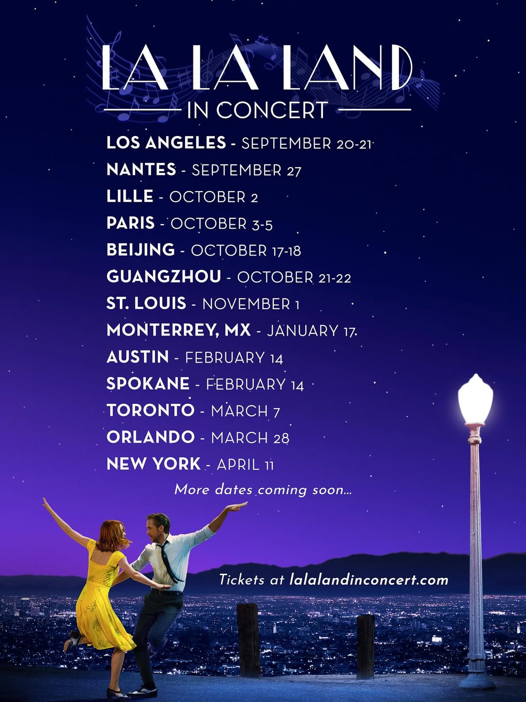 La La Land in Concert Tour Poster 2025-2026
